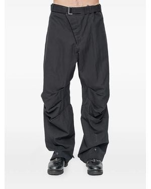 The Viridi-anne Button-Detail Pants - Blue