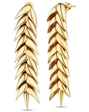 Bevza Medium Spikelet Earrings - Metallic