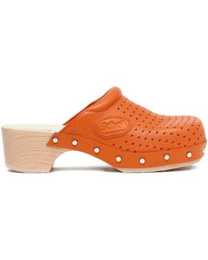 Balenciaga Mules À Design Perforé Mm - Orange