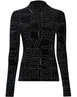 Karl Lagerfeld モックネック トップ - ブラック