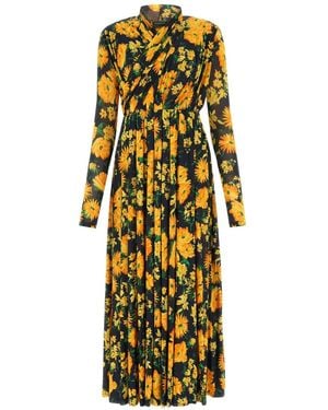 Balenciaga Balenciaga Floral Viscose Maxi Dress - Yellow