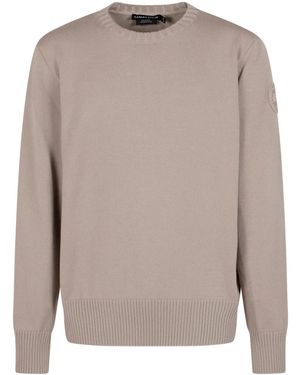 Canada Goose Logo-Patch Crew-Neck Jumper - Grey