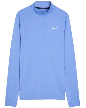 Nike Half-Zip Raglan-Sleeve T-Shirt - Blue