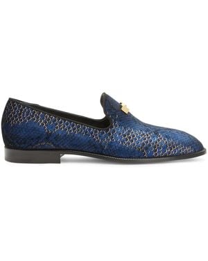 Giuseppe Zanotti Jareth Loafer Mit Schlangen-Print - Blau
