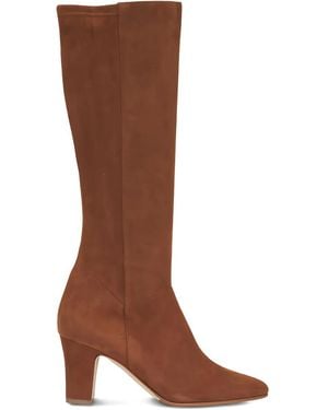 Manolo Blahnik Square-Toe Boots - Black