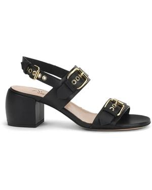 Agl Attilio Giusti Leombruni Lala Buckle-Detail Block-Heel Sandals - Black