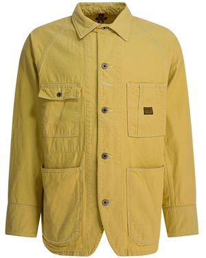 Kapital Raglan-Sleeve Pocket Shirt Jacket - Yellow