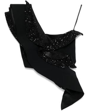 Maticevski Haut Asymétrique À Sequins - Noir