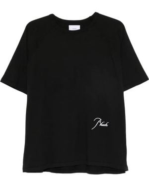 Rhude T-Shirt À Logo Imprimé - Black