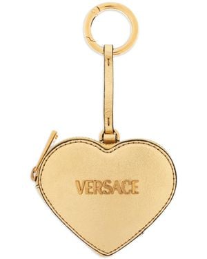 Versace Schlüsselanhänger Mit Herzform - Mettallic