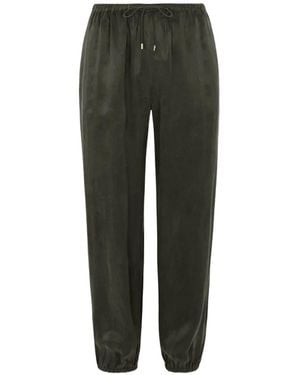 Hevron Halina Drawstring Elasticated Track Trousers - Green
