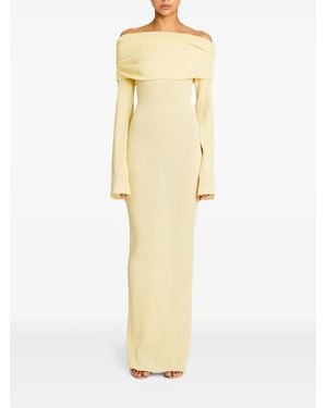 SER.O.YA Galleria Off-Shoulder Maxi Dress - Yellow