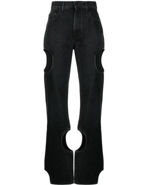 Off-White c/o Virgil Abloh カットアウト ストレートジーンズ - ブラック