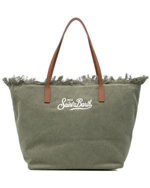 MC2 Saint Barth City Fringed Tote Bag - Green