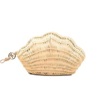 MICHAEL Michael Kors Pochette Shelly Tressée En Forme De Coquillage - Natural