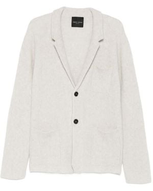 Roberto Collina Button Pocket Blazer - White