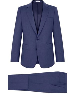 Fursac Virgin Wool Suit - Blue