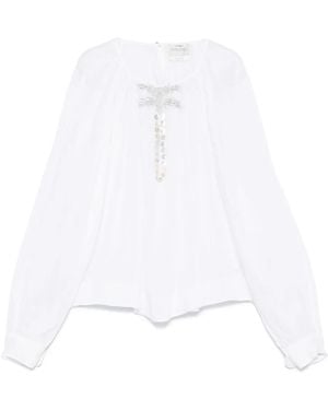 forte_forte Embroidered Blouse - White