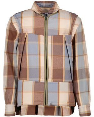 Sacai Checked Jacket - Brown