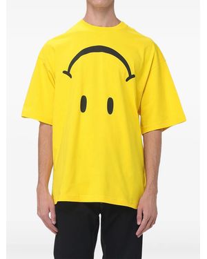 Moschino Smiley-Print T-Shirt - Yellow