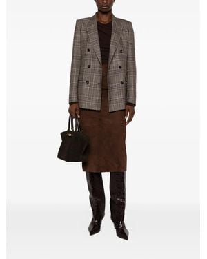 Tagliatore Double-Breasted Prince Of Wales Check Blazer - Brown