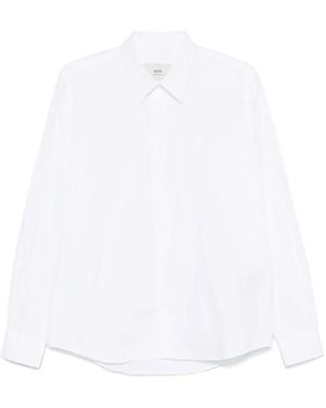 Ami Paris Camisa De Algodón - Blanco