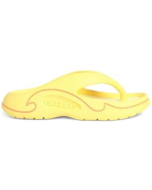 Rabanne Tongs À Logo Embossé - Yellow