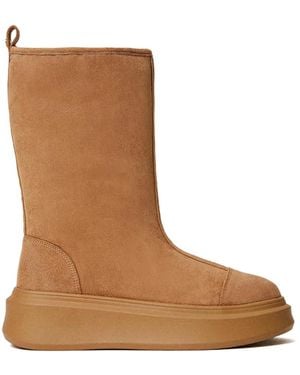 Twinset Lined Platform Boots - Brown