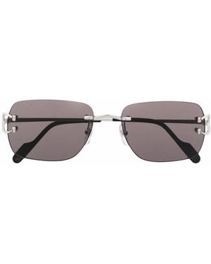 Cartier Occhiali Da Sole Squadrati - Metallizzato
