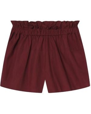 A.L.C. Nate Elastic-Waist Shorts - Red