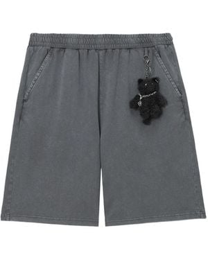 FIVE CM Bear-Detail Shorts - Grey