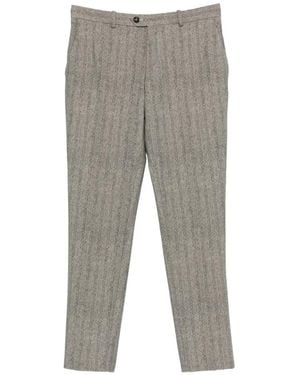 Circolo 1901 Herringbone-Pattern Pants - Gray