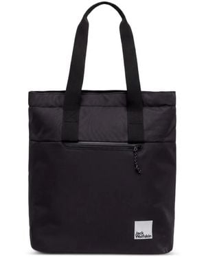 Jack Wolfskin Logo-Patch Backpack - Black
