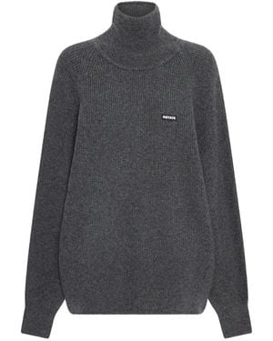 ROTATE BIRGER CHRISTENSEN Strickpullover Mit Hohem Ausschnitt - Grau