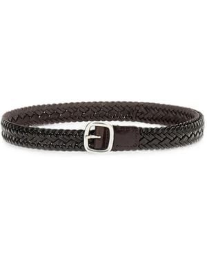 Hereu Braided Calf Leather Belt - White