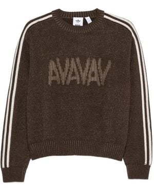 adidas Stripe Jumper - Brown