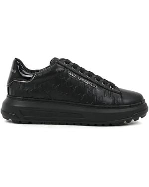 Karl Lagerfeld Zapatillas con monograma acolchado - Negro