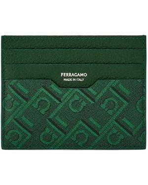 Ferragamo Monogram Cardholder - Green