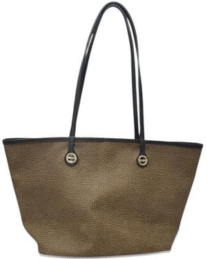 Borbonese Large Flight Canvas-Print Tote Bag - Brown