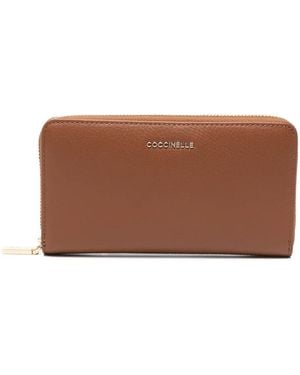 Coccinelle Logo-Plaque Leather Wallet - Brown