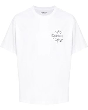 Carhartt Ablaze T-Shirt Aus Bio-Baumwolle - Weiß