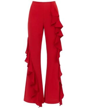Cinq À Sept Selah Ruffled Pants - Red