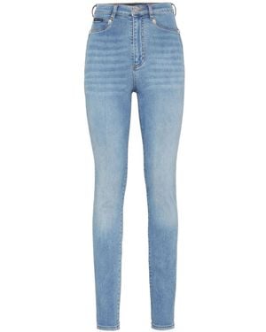 Philipp Plein High-Rise Skinny Jeans - Blue