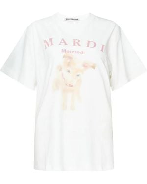 MARDI MERCREDI Graphic-Print T-Shirt - White