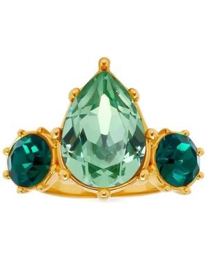 Oscar de la Renta Faceted Crystal Ring - Green