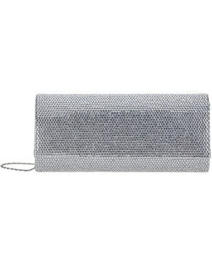 Twentyfourhaitch Crystal-Embellished Clutch Bag - Grey