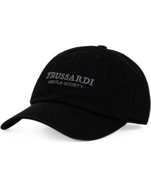 Trussardi Logo-Embroidered Baseball Cap - Black