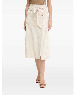 Morgan Jriz Belted Midi Skirt - Natural