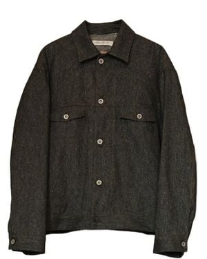 AVIVA JIFEI XUE Button-Up Denim Jacket - Black
