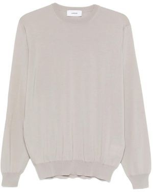 Lardini Jersey con cuello redondo - Blanco